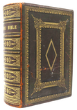 Antique Bible, Family, Very Large, Leather-Bound, Gilt Edges, Illustrated!! - Old Europe Antique Home Furnishings