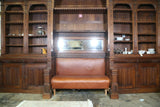 Antique Bookcase / Bench, Monumental, Renaissance Revival Oak, 1800's, Amazing! - Old Europe Antique Home Furnishings