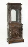 Antique Bookcase / Cabinet, French Carved Oak Cabinet,1800's, Gorgeous! - Old Europe Antique Home Furnishings