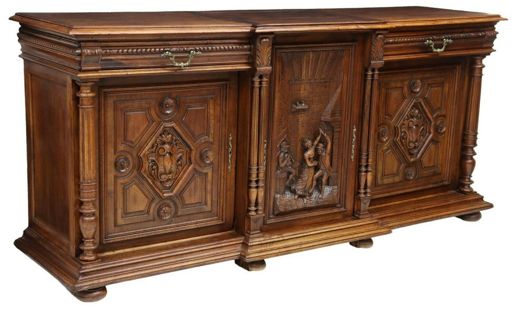 Antique breakfront outlet buffet