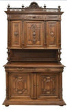 Antique Buffet, Sideboard, French Henri II Style Carved Walnut, 1800's Handsome! - Old Europe Antique Home Furnishings