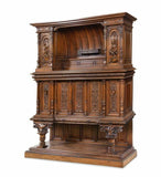 Antique Cabinet, French, Monumental, Renaissance Revival Carved Walnut, Gorgeous!! - Old Europe Antique Home Furnishings