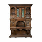 Antique Cabinet, Henry II Monumental Stacked Buffet Cabinet, Carved, 1800s! - Old Europe Antique Home Furnishings
