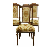 Antique Chairs, Dining Side, Four of Five (4) or (5) Louis XVI Style Upholstered, Handsome! - Old Europe Antique Home Furnishings