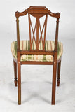 Antique Chairs, Dining, Silk, Set of Six, Edwardian Paint Decorated, Early 1900s!! - Old Europe Antique Home Furnishings