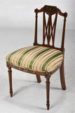 Antique Chairs, Dining, Silk, Set of Six, Edwardian Paint Decorated, Early 1900s!! - Old Europe Antique Home Furnishings