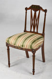 Antique Chairs, Dining, Silk, Set of Six, Edwardian Paint Decorated, Early 1900s!! - Old Europe Antique Home Furnishings