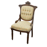 Antique Chairs, Dining, American Victorian Button-Tufted, Six 1800s, Gorgeous - Old Europe Antique Home Furnishings