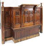 Antique Church Pulpit, Lectern, Large Carved Lectern Medium Wood Tone, Handsome! - Old Europe Antique Home Furnishings