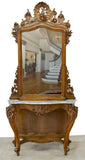 Antique Console & Mirror, Italian Louis XV Style, Monumental, 19th C. ( 1800s ), Beautiful!! - Old Europe Antique Home Furnishings