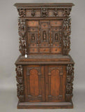 Antique Cupboard, Cabinet, Heavily Carved Continental Court, 17-18th C., Gorgeous!! - Old Europe Antique Home Furnishings