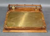 Antique Desk, Slant Front Lift Top Portable Desk, Brass Writing, Inkwell, 1800's!! - Old Europe Antique Home Furnishings