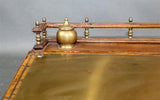 Antique Desk, Slant Front Lift Top Portable Desk, Brass Writing, Inkwell, 1800's!! - Old Europe Antique Home Furnishings