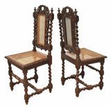 Antique Dining Chairs, French Henri II Style Carved Oak, Set of 12, 1800's, Handsome!! - Old Europe Antique Home Furnishings