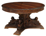 Antique Dining Table, Renaissance Revival, Carved Walnut, Extension, 1800's! - Old Europe Antique Home Furnishings