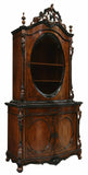 Antique Display / Bookcase, Rococo, Victorian, Walnut Cabinet Sideboard, 1800's! - Old Europe Antique Home Furnishings