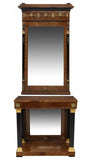Antique Empire Console, Pier Mirror, Continental, Gilt Bronze, Ormolu, 1800's - Old Europe Antique Home Furnishings