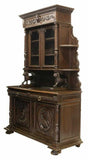 Antique Hunt Sideboard, French Well-Carved Oak Hunt with Game Birds, 1800's! - Old Europe Antique Home Furnishings