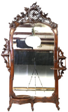 Antique Jardinere, Monumental, Louis XV Style, Mirrored, Crest, Foliate, 1800s! - Old Europe Antique Home Furnishings