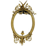 Antique Mirror with Sconces, Giltwood, French Louis XV Style, (1800s), Gorgeous! - Old Europe Antique Home Furnishings