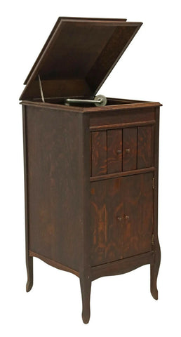Antique Phonograph, Columbia Grafonola, American Oak, Hand Crank