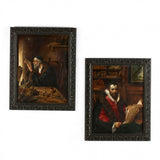 Antique Portraits, Paintings, Theodore du Bois, French, 1800s, Two Scholars, Handsome! - Old Europe Antique Home Furnishings