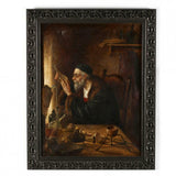 Antique Portraits, Paintings, Theodore du Bois, French, 1800s, Two Scholars, Handsome! - Old Europe Antique Home Furnishings