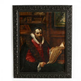 Antique Portraits, Paintings, Theodore du Bois, French, 1800s, Two Scholars, Handsome! - Old Europe Antique Home Furnishings