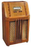 Antique Radio, Philco Model 39-35, Walnut, Slant Front Wood Console Cabinet! - Old Europe Antique Home Furnishings