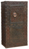 Antique Safe, Continental Iron Hobnail Studded, 58 Ins., 1600's / 1700's! - Old Europe Antique Home Furnishings