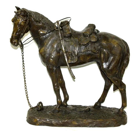 Antique Sculpture, Bronze, French, Horse, Signed by Carl Kauba, 1800s!! - Old Europe Antique Home Furnishings