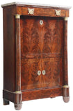 Antique Secretaire A Abattant, Desk, French Empire Style, Mahogany, Gilt, 1800s - Old Europe Antique Home Furnishings
