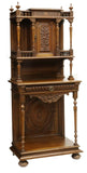 Antique Sideboard French Henri II Style Carved Walnut Server, 1800's, Handsome! - Old Europe Antique Home Furnishings