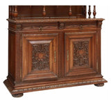 Antique Sideboard, Display, French Renaissance Revival Walnut, 1900's, Gorgeous! - Old Europe Antique Home Furnishings