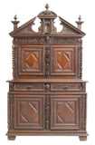 Antique Sideboard, French Louis XIII Style Geometric, Carved, 18th C., 1700s!! - Old Europe Antique Home Furnishings