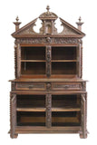 Antique Sideboard, French Louis XIII Style Geometric, Carved, 18th C., 1700s!! - Old Europe Antique Home Furnishings