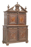 Antique Sideboard, French Louis XIII Style Geometric, Carved, 18th C., 1700s!! - Old Europe Antique Home Furnishings