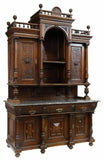Antique Sideboard, French Renaissance Revival Carved Wood Cabinet,  1800s!! - Old Europe Antique Home Furnishings