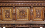 Antique Sideboard, French Renaissance Style, Carved Walnut, early 1900s!! - Old Europe Antique Home Furnishings