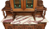 Antique Sideboard, Marble-Top, Walnut, Renaissance Revival, Carved,18/1900s!! - Old Europe Antique Home Furnishings