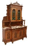 Antique Sideboard, Marble-Top, Walnut, Renaissance Revival, Carved,18/1900s!! - Old Europe Antique Home Furnishings