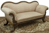 Antique Sofa, Biedermeir, Parlor, Carved & Upholstered Floral, 1800's, Gorgeous! - Old Europe Antique Home Furnishings