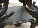Antique Table, Occasional, Side, Renaissance Revival Griffin Carved Oak, Beauty!! - Old Europe Antique Home Furnishings