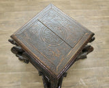 Antique Table, Occasional, Side, Renaissance Revival Griffin Carved Oak, Beauty!! - Old Europe Antique Home Furnishings
