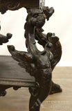 Antique Table, Occasional, Side, Renaissance Revival Griffin Carved Oak, Beauty!! - Old Europe Antique Home Furnishings