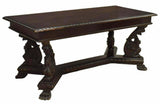 Antique Table, Dining, Italian Renaissance Revival Figured Carved, 1900's, Gorgeous!! - Old Europe Antique Home Furnishings