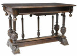 Antique Table, French Renaissance Revival Carved Walnut, Handsome, 1800's!! - Old Europe Antique Home Furnishings