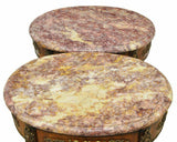 Antique Tables, Side, Mahogany, French Louis XV Style Marble-Top, Pair, Gorgeous!! - Old Europe Antique Home Furnishings