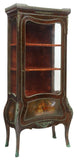 Antique Vitrine / Display Cabinet, French Vernis Martin Style, Mahogany, 1800's! - Old Europe Antique Home Furnishings