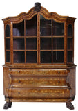 Antique Vitrine, On Chest, Dutch Marquetry, Inlaid, Display, 18th C, 1700s!! - Old Europe Antique Home Furnishings